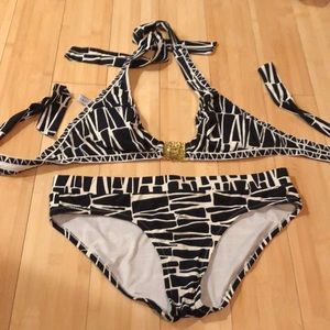 Trina Turk Black and White Bikini Set